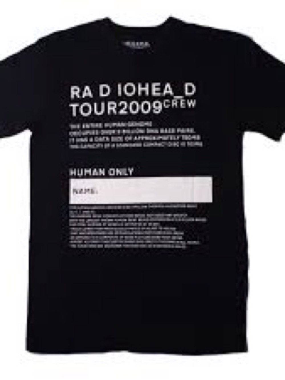 W.A.S.T.E Radiohead "In Rainbows" 2009 Graphic T-Shirt Size Small New Rare